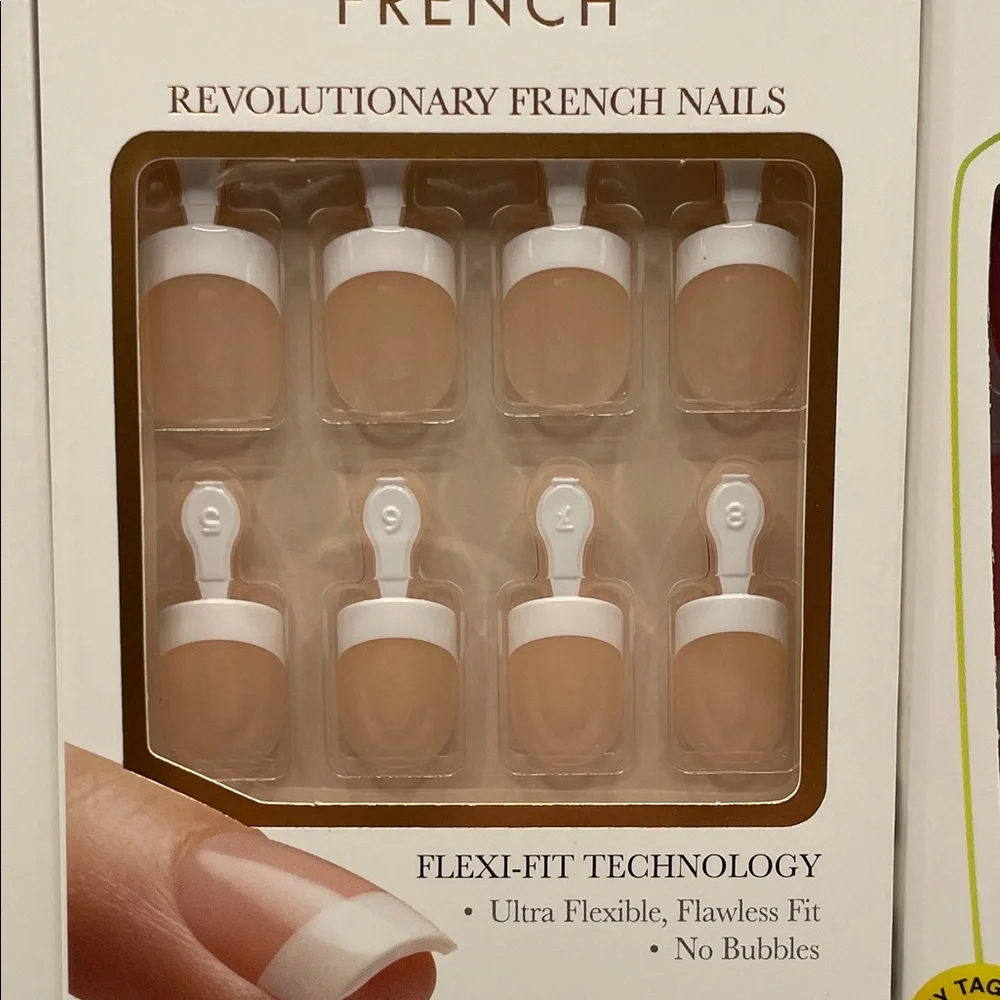 Kiss Multi-Pack Nail Set – White, Nude & Red Styles - Picture 3 of 6